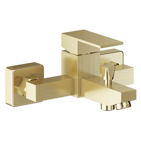 Cмеситель для ванны однорычажный с коротким изливом VOLLE PARDO золотой латунь 1548.030115
