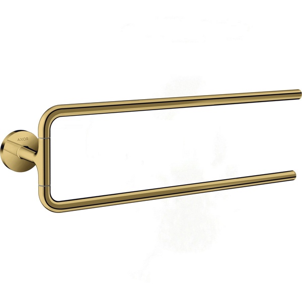Тримач для рушників поворотний HANSGROHE AXOR Universal 490мм подвійний округлий металевий золото 42822990
