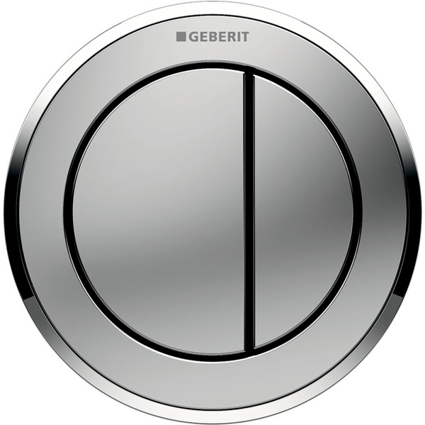 Кнопка зливу для інсталяції GEBERIT Sigma10 пластикова пневматична подвійна матована хром 116.056.KN.1