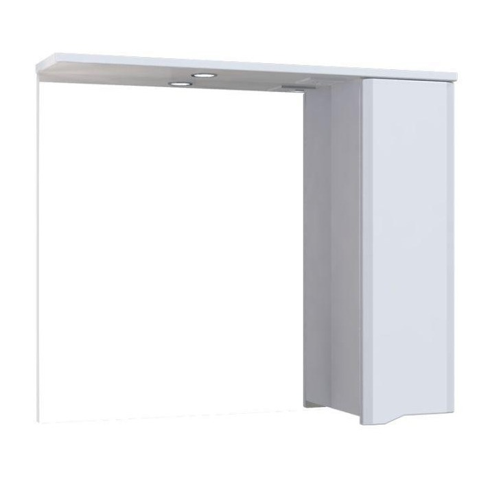 Шкафчик подвесной с зеркалом в ванную AQUARIUS LION 80x70x17см c подсветкой белый AQ-U1113079792