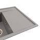 Мийка для кухні гранітна прямокутна PLATINUM 7950 AZURIT 790x500x200мм без сифону сіра PLS-A40291 3 з 8