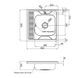 Мийка для кухні із нержавіючої сталі квадратна накладна KRONER KRP 600x600x160мм мікротекстура 0.6мм із сифоном CV022812 2 з 5