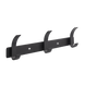 Тримач з гачками для рушників MVM 235мм потрійний прямокутний металевий чорний HA-04/3 BLACK 3 з 8
