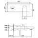 Змішувач для умивальника одноважільний настінного монтажу GAPPO сатин нержавіюча сталь G1099-21 2 з 6