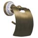 Тримач для туалетного паперу із кришкою BEMETA Kera округлий металевий бронза 144712017 1 з 2