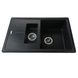 Кухонна мийка композитна прямокутна GLOBUS LUX IZEO 500мм x 780мм чорний на півтори чаші без сифону 000008302 1 з 5