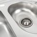 Мийка для кухні із нержавіючої сталі кутова PLATINUM 9550D ДЕКОР 950x500x180мм мікротекстура 0.8мм на півтори чаші із сифоном PLS-A639 4 з 5