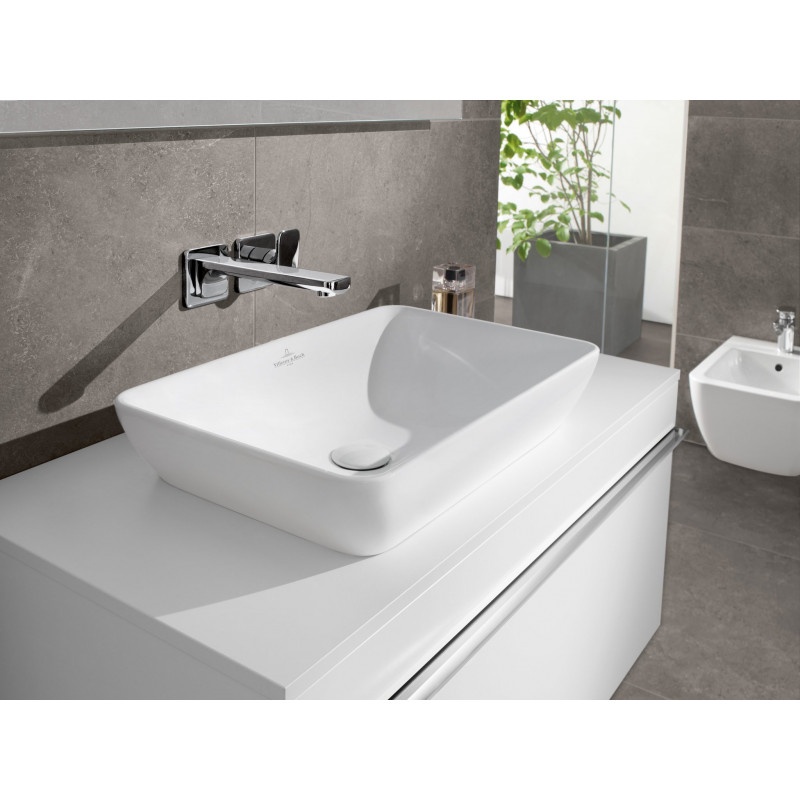 Умывальник накладной на столешницу для ванны 550мм x 360мм VILLEROY&BOCH VENTICELLO белый прямоугольная 41135501