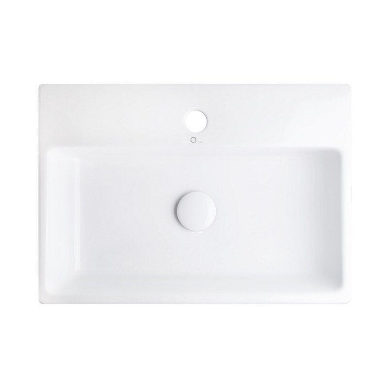 Умивальник підвісний у ванну 510мм x 360мм Q-TAP Nando білий прямокутний QT12115711W