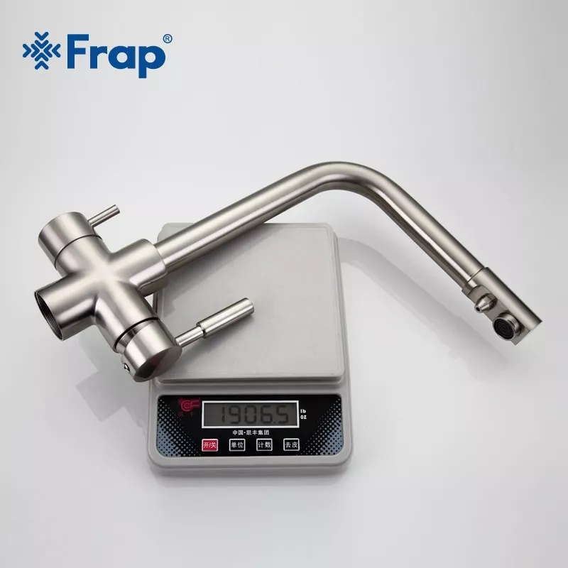 Cмеситель для кухни с краном для фильтрованной воды FRAP сатин латунь F4352-5