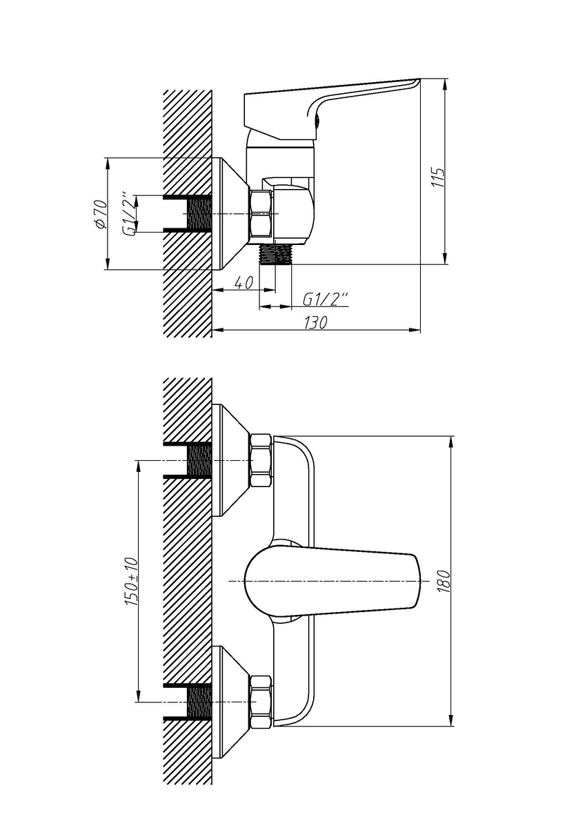 Комплект смесителей для ванной IMPRESE KIT хром латунь kit21082