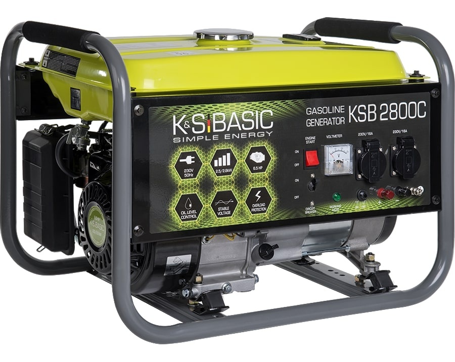 Генератор бензиновий Konner&Sohnen Basic KSB 2800C, 230В, 2.8кВт,ручний запуск,36.6кг