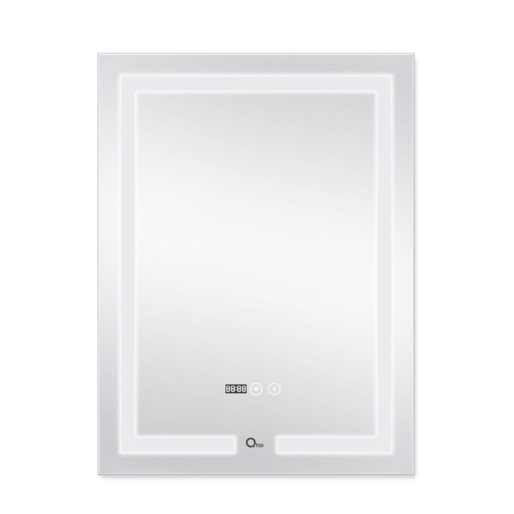 Зеркало прямоугольное в ванную Q-TAP Mideya 80x50см c подсветкой сенсорное включение антизапотевание QT2078F936W