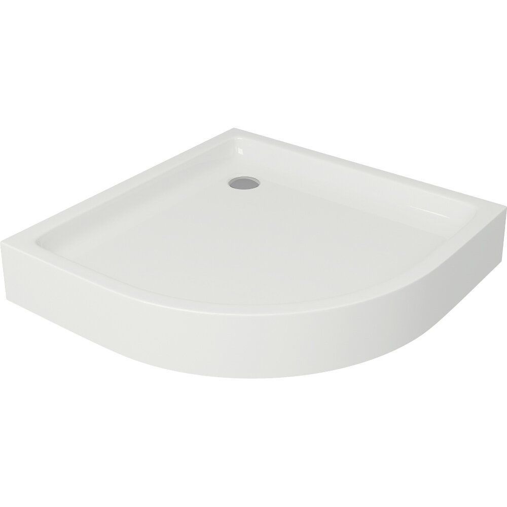 Поддон для душевой кабины CERSANIT Тако 80x80x16см полукруглый акрил без сифона белый S204-003