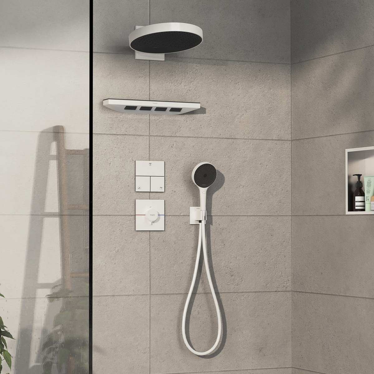 Переключатель потока HANSGROHE ShowerSelect Comfort E скрытого монтажа латунный белый 15573700