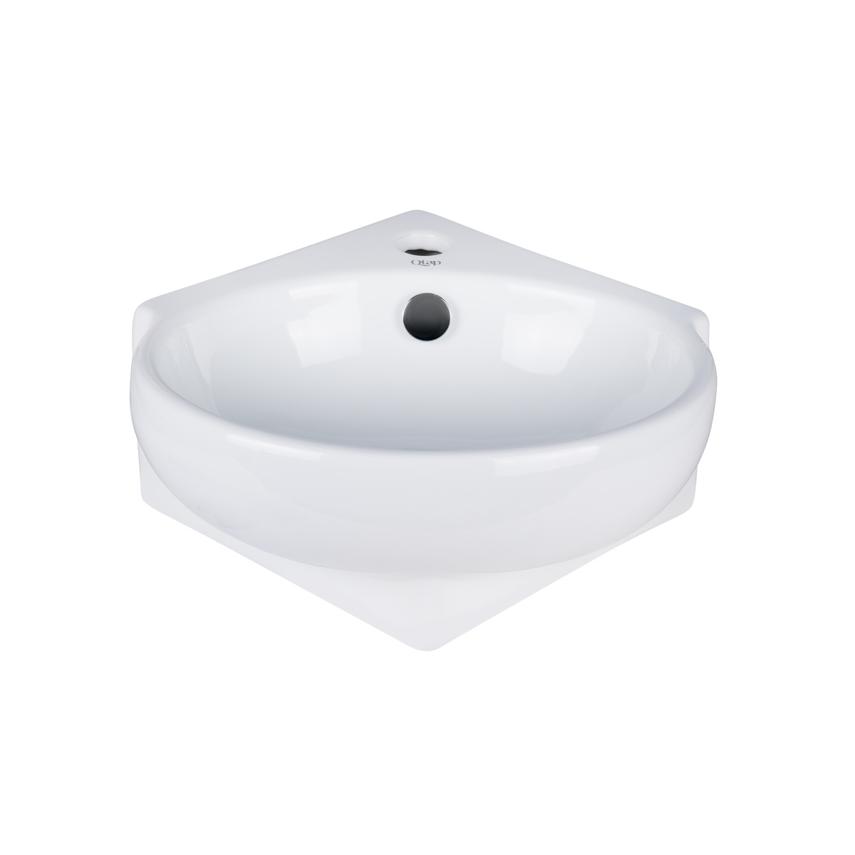 Умивальник підвісний для ванної 360мм x 385мм Q-TAP Leo білий овальна QT11115010W