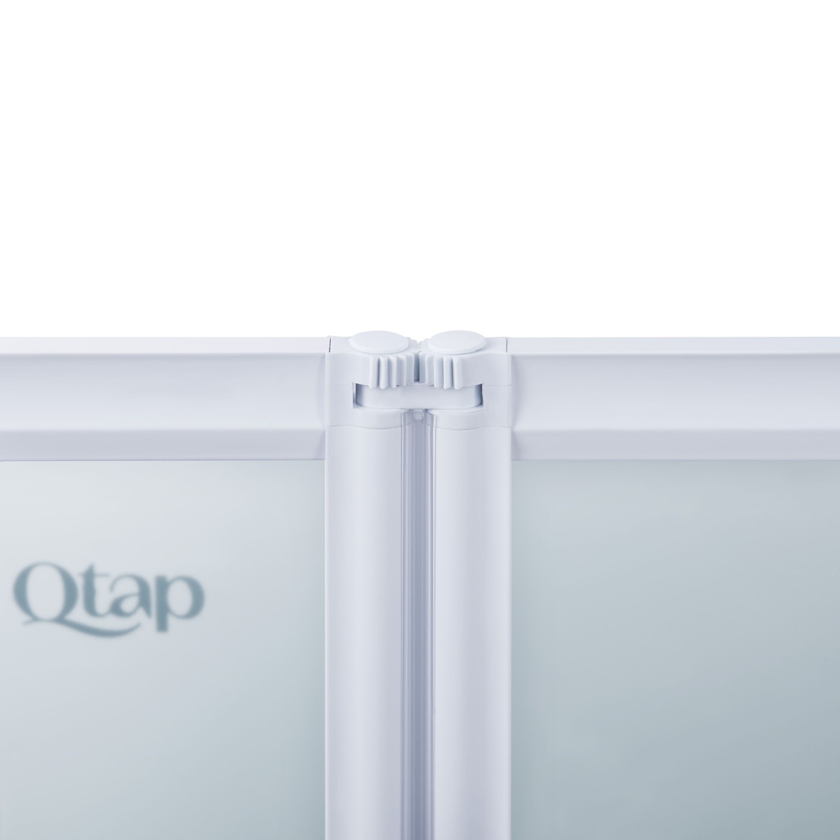 Шторка стеклянная для ванны трехсекционная складная 140x109см Q-TAP Gemini стекло матовое 4мм профиль белый GEMWHI401114RP4