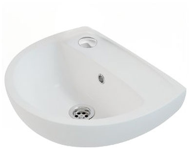 Умывальник подвесной в ванную 400мм x 330мм KOLO FREJA белый полукруглая L72340000