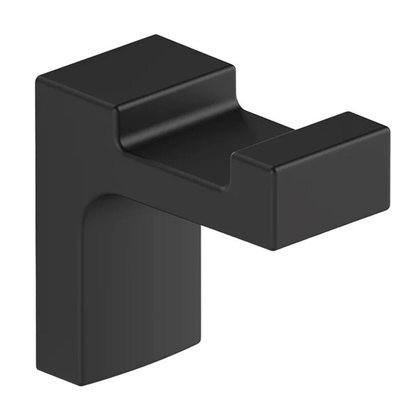 Крючок настенный одинарный SONIA Eletech Black прямоугольный металлический черный 172924