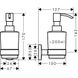 Дозатор для жидкого мыла настенный HANSGROHE LOGIS хром 200мл стекло 41714000 2 из 2