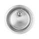 Кухонна мийка сталева кругла APELL 435мм x 435мм матова 0.7мм без сифону CIVIIBC 1 з 2