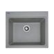 Мийка для кухні гранітна прямокутна PLATINUM 5852 VESTA 580x520x210мм без сифону сіра PLS-A25125 1 з 5