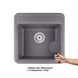 Мийка на кухню гранітна квадратна Q-TAP CS 5151 505x505мм сіра із сифоном QTCS5151GRE 3 з 5