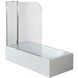 Шторка для ванної скляна BRAVO ENZA 120T універсальна дві секції розпашна 140x120см прозора 6мм профіль хром 000023253 1 з 4