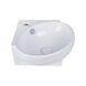 Умивальник підвісний для ванної 360мм x 385мм Q-TAP Leo білий овальна QT11115010W 5 з 8