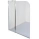 Шторка для ванны стеклянная BRAVO ENZA 120T универсальная двухсекционная распашная 140x120см прозрачная 6мм профиль хром 000023253 4 из 4