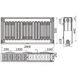 Стальной панельный радиатор отопления KALITE 500x2800 мм боковое подключение класс 22 000022333 2 из 4