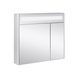 Тумбочка із дзеркалом для ванної Q-TAP Robin 80x73x14.5см із підсвіткою білий QT1377ZP8001W 1 з 9