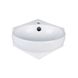 Умивальник підвісний для ванної 360мм x 385мм Q-TAP Leo білий овальна QT11115010W 3 з 8