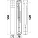 Биметаллический радиатор отопления GALLARDO BISTAND 560x77 мм боковое подключение секционный 000011427 (продажа от 10шт) 2 из 8
