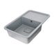 Мийка для кухні гранітна прямокутна PLATINUM 7850 CUBE 775x505x180мм без сифону сіра PLS-A24620 2 з 4
