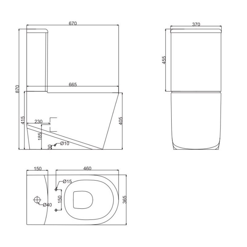 Унитаз-компакт напольный белый PRIMERA GRAND сиденье микролифт выпуск в стену 8390022