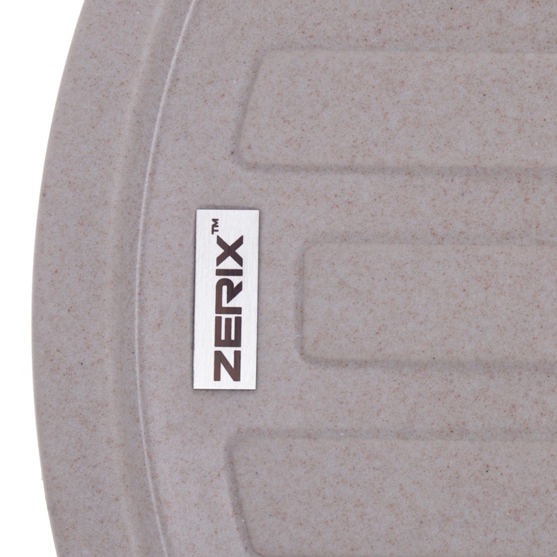 Мийка для кухні гранітна овальна ZERIX ZS-7750R-06 760x500x200мм із сифоном бежева ZX4557