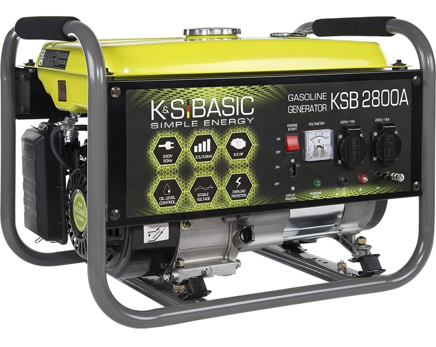 Генератор бензиновий Konner&Sohnen Basic KSB 2800A, 230В, 2.8кВт, ручний запуск, 36.2кг