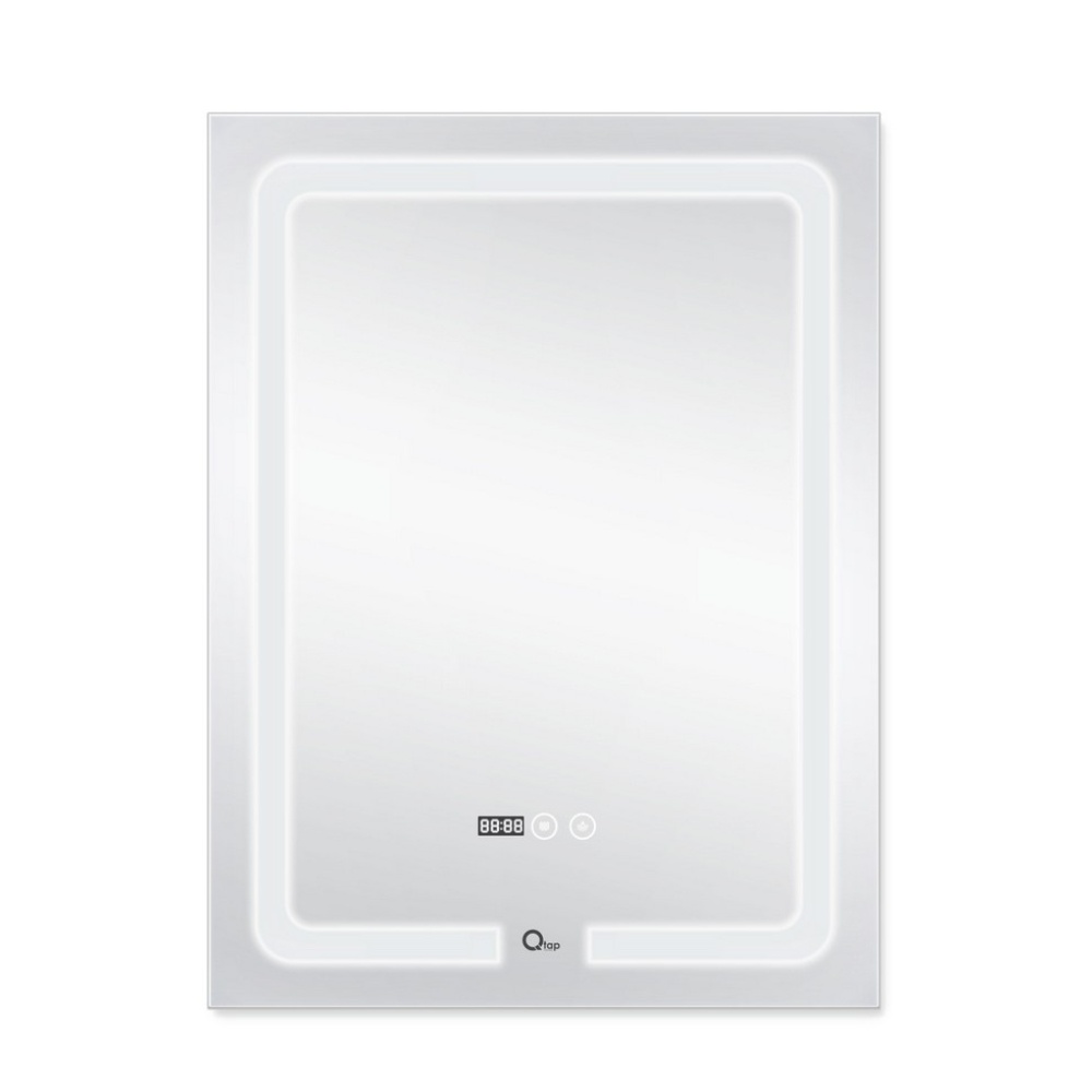 Зеркало прямоугольное для ванной Q-TAP Mideya 80x60см c подсветкой сенсорное включение антизапотевание QT2078F937W