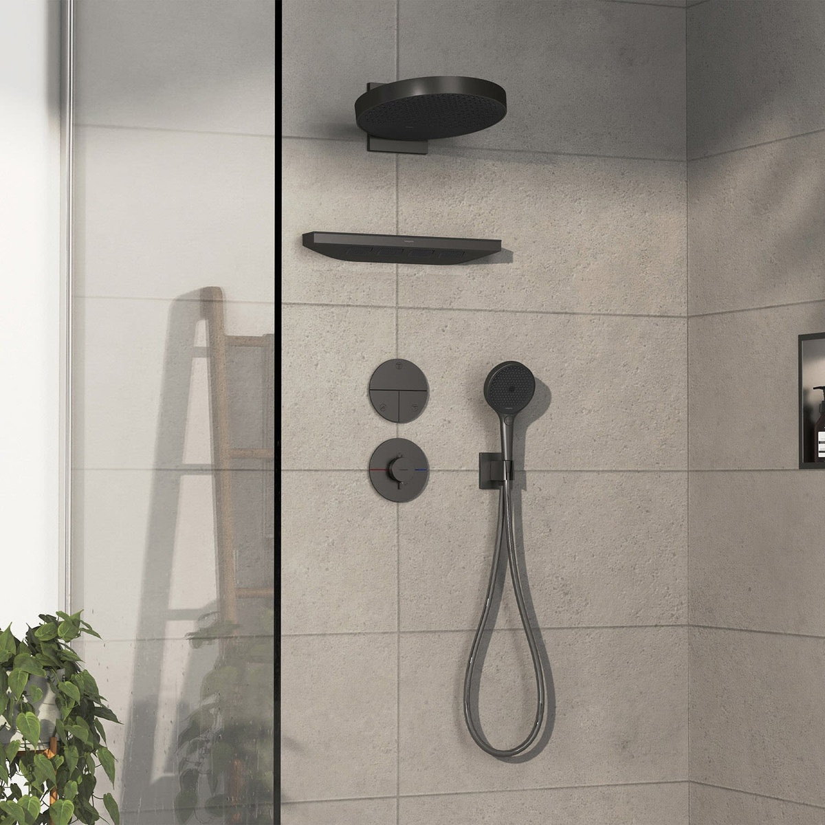 Переключатель потока HANSGROHE ShowerSelect Comfort S скрытого монтажа латунный графит 15558340