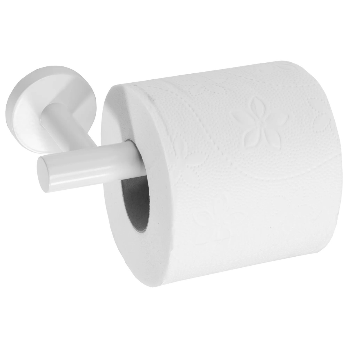 Тримач для туалетного паперу REA 322231B округлий металевий білий REA-77077