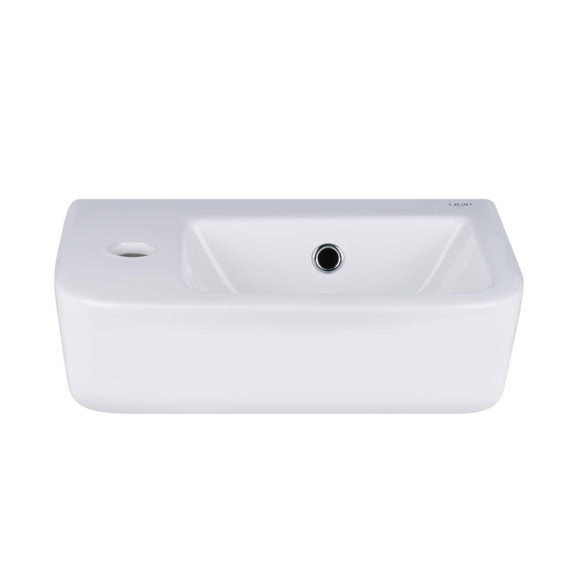 Раковина підвісна для ванної 375мм x 245мм Q-TAP Tern білий прямокутна QT171110100LW