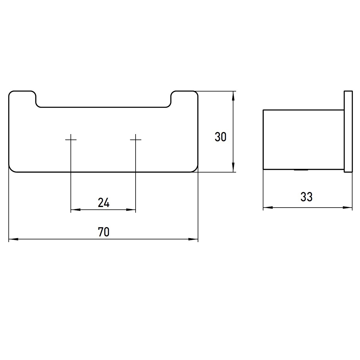 Крючок настенный двойной EMCO Loft прямоугольный металлический сатин 057501602