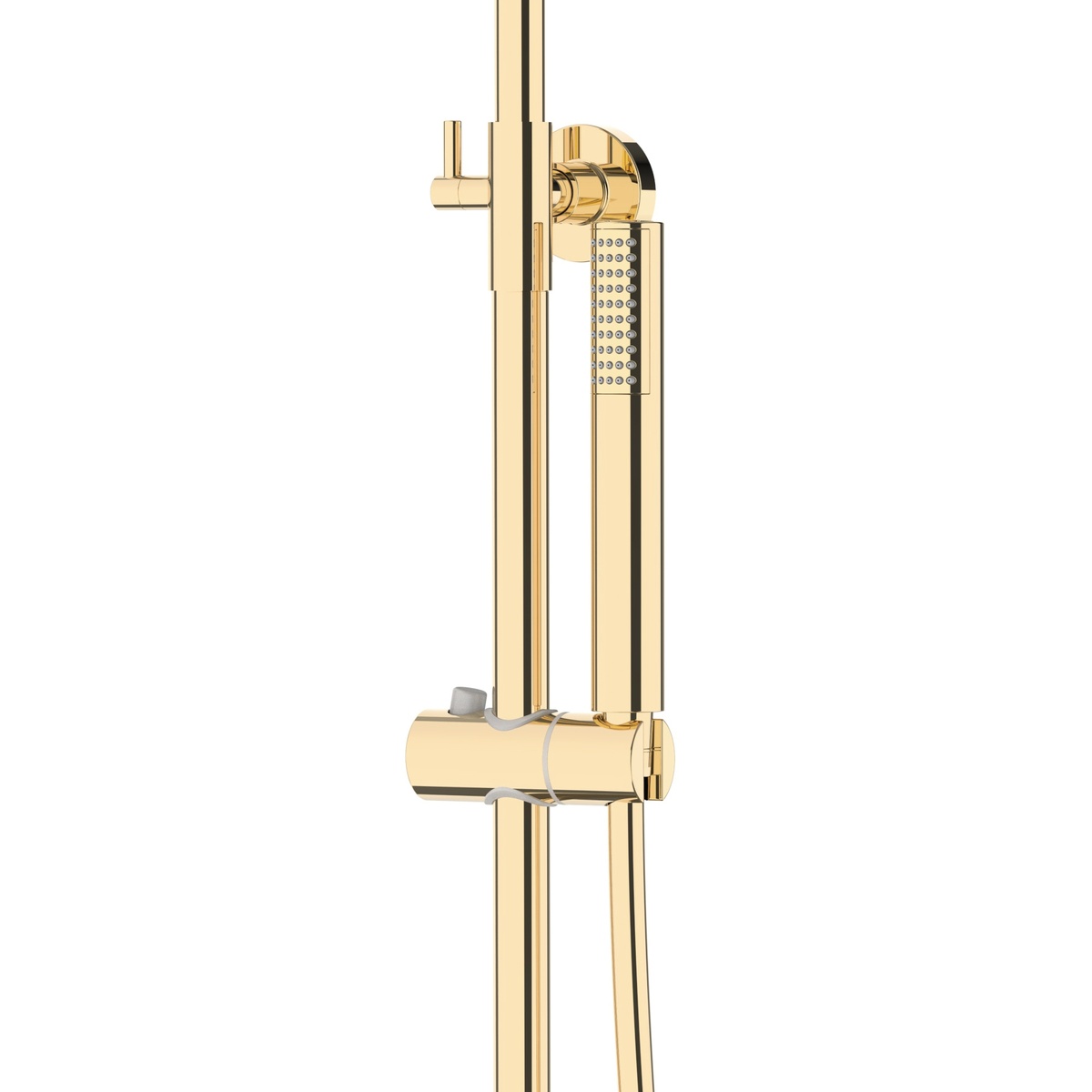 Душевая система с термостатом CORSAN Lugo с верхним душем и изливом латунная золото CMN01TGLW