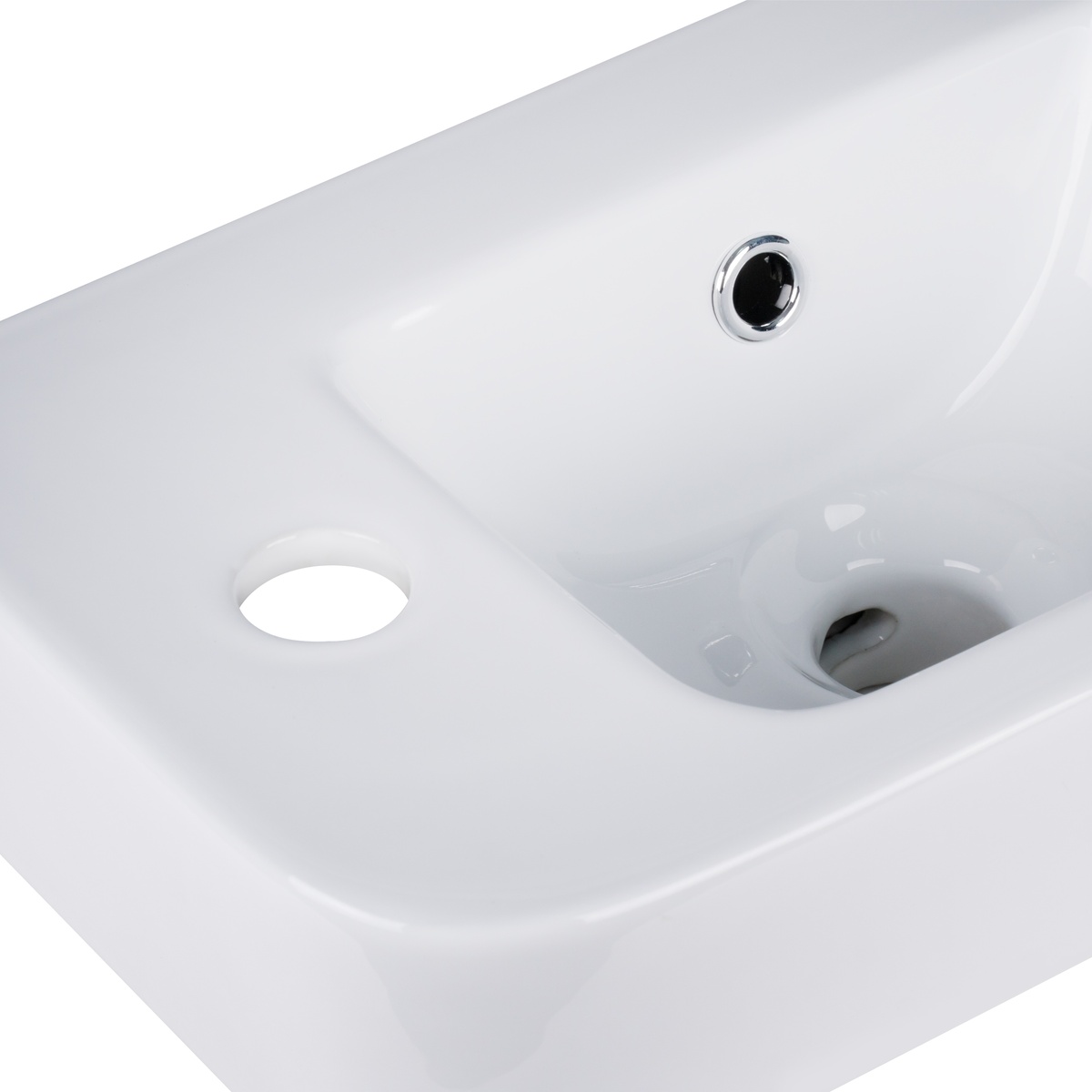 Раковина подвесная для ванной 375мм x 245мм Q-TAP Tern белый прямоугольная QT171110100LW