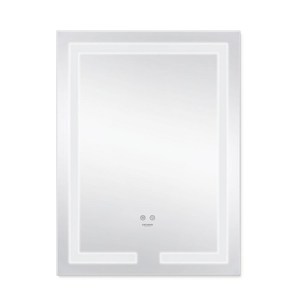 Зеркало в ванную KRONER Spiegel 80x50см c подсветкой сенсорное включение антизапотевание прямоугольное CV030039