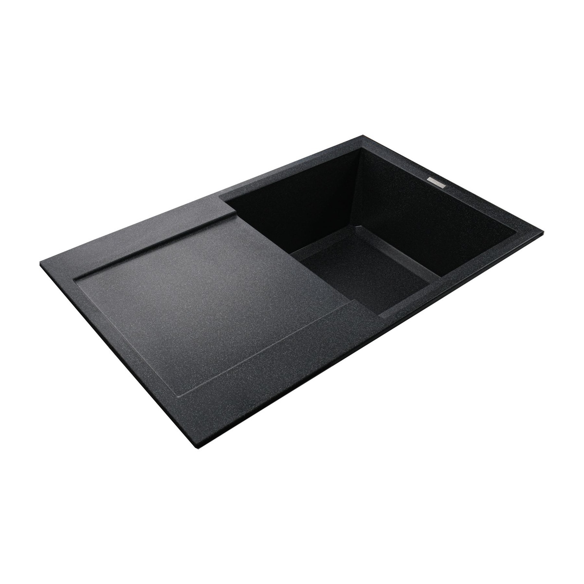 Кухонная мойка керамическая прямоугольная GLOBUS LUX KOMO 500мм x 790мм черный без сифона 000006137