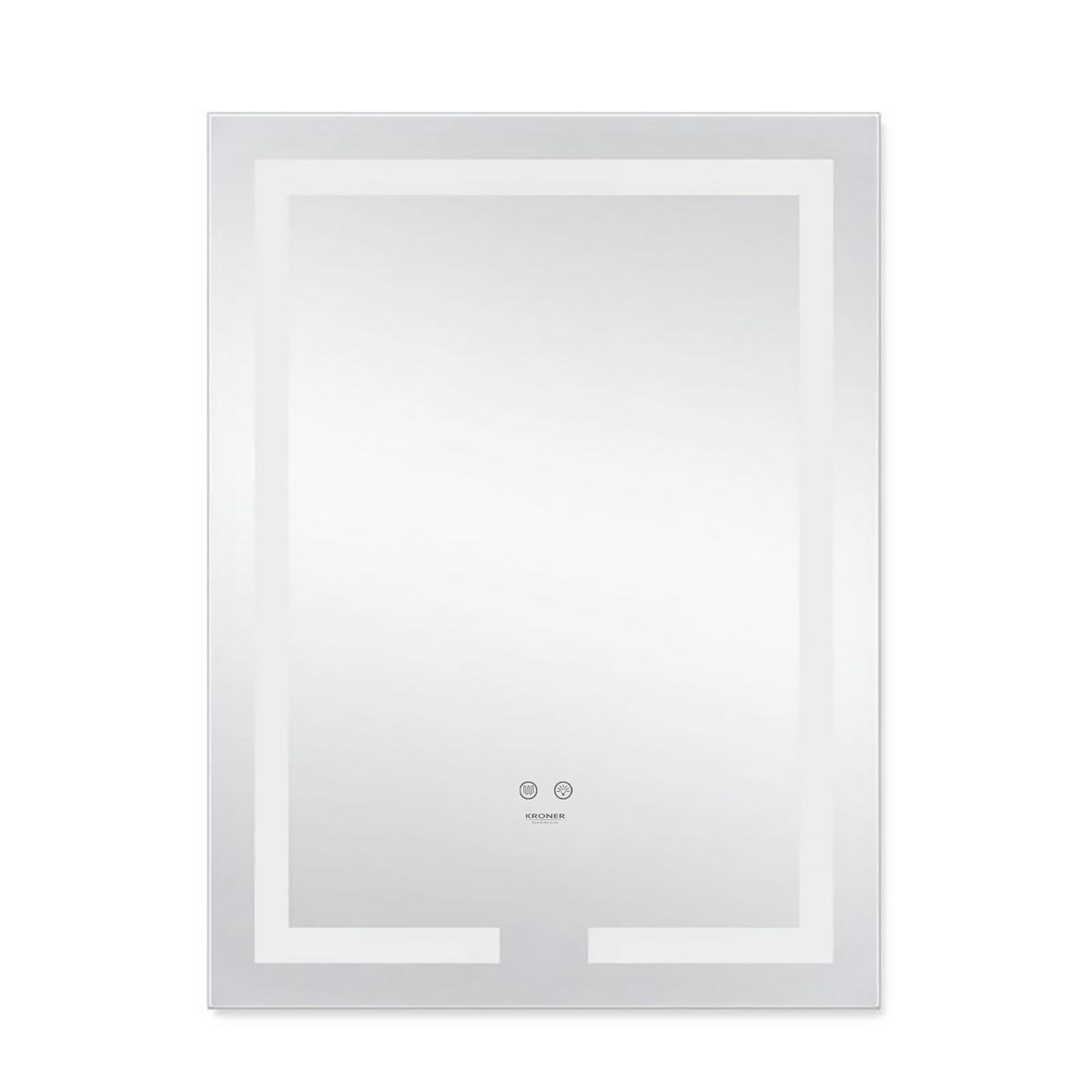 Зеркало в ванную KRONER Spiegel 80x50см c подсветкой сенсорное включение антизапотевание прямоугольное CV030039