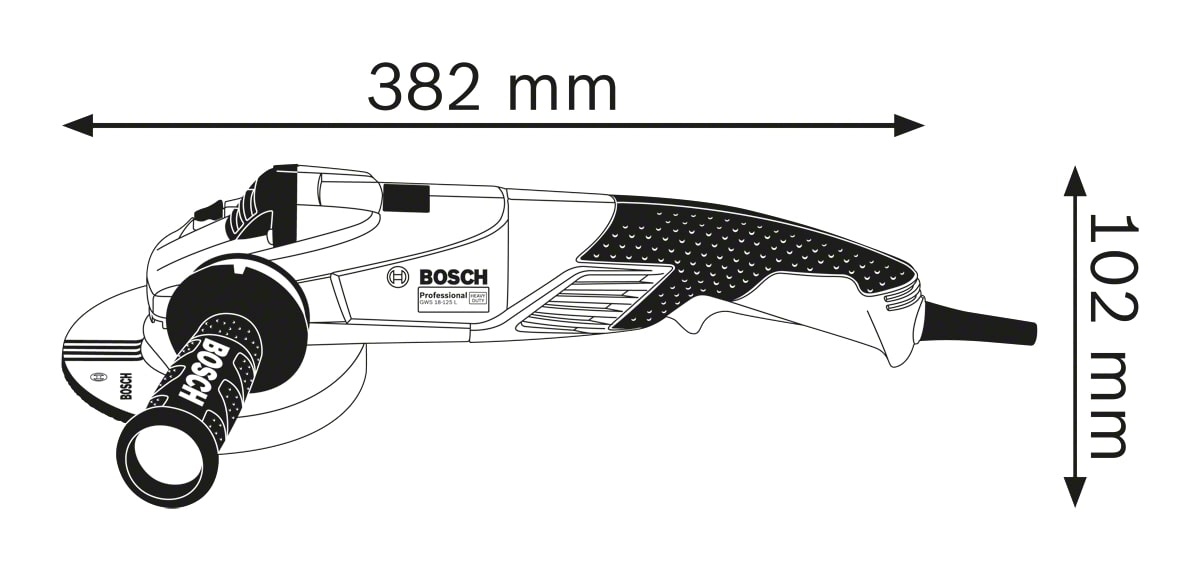 Шлифмашина угловая Bosch GWS 18-125 SL 125мм 1800Вт 12000об·мин 2.5кг
