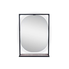 Зеркало овальное для ванны с полочкой Q-TAP Taurus 85x60см c подсветкой сенсорное включение QT2478ZP600BWO